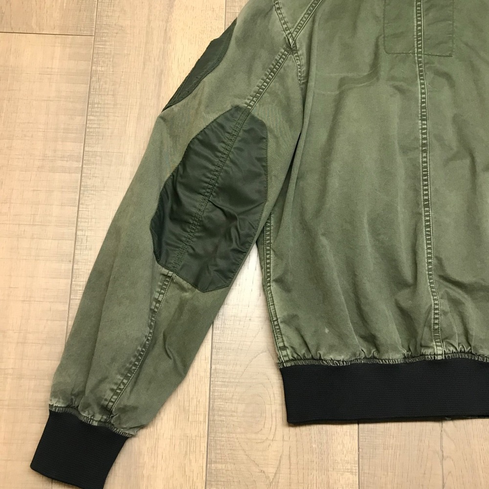 G Star Raw Bomber Jacket Mens Size S Green Submarine HDD Military Hooded Patches - Picture 15 of 16